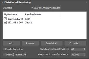 Distributed Rendering UI – Auto Discovery