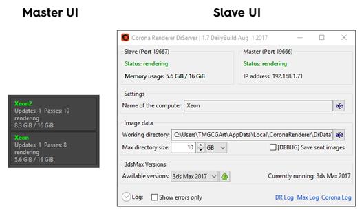 Distributed Rendering UI